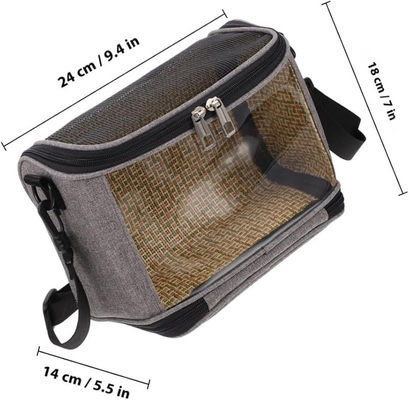 Gray Lightweight Parrot Carrier Bag with Breathable Mesh Portable Travel Cage for Small Birds - Image 2